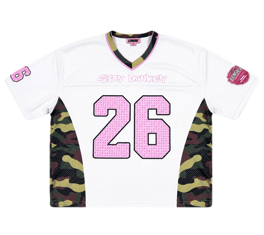 PINK&CAMO FOOTBALL JERSEY
